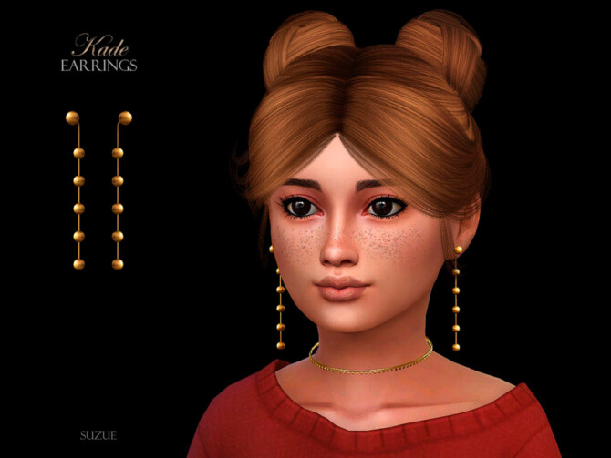Sims 4 Kade Earrings Child by Suzue at TSR