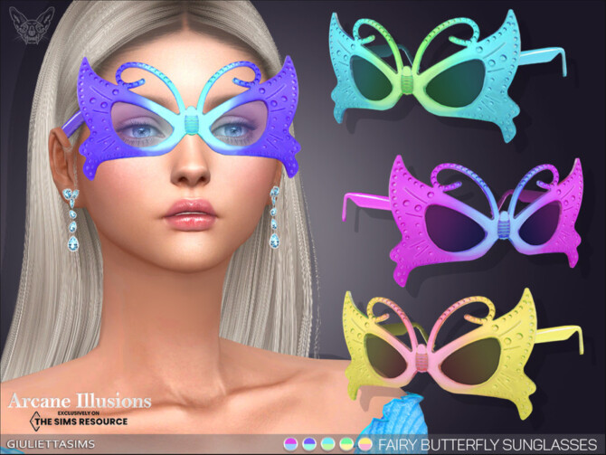 Sims 4 Arcane Illusions   Fairy Butterfly Sunglasses by feyona at TSR