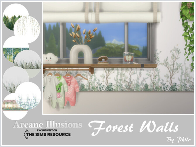 Sims 4 Arcane Illusions Forest Walls by philo at TSR