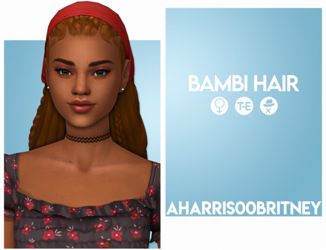 Sims 4 Bambi Hair at AHarris00Britney