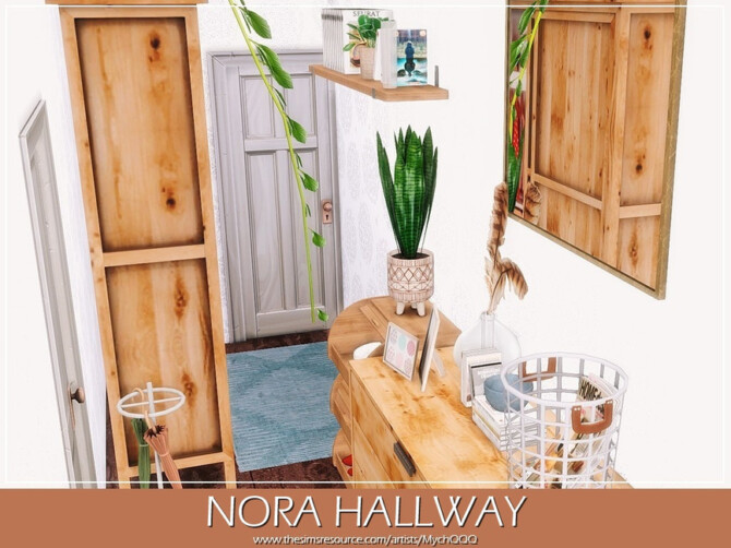 Sims 4 Nora Hallway by MychQQQ at TSR