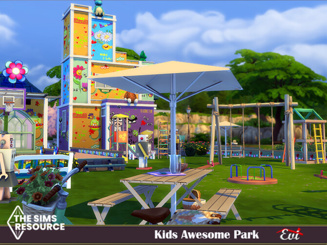 Sims 4 Kids Awsemome Park by evi at TSR
