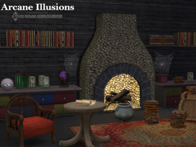 Sims 4 Arcane Illusions Witchy Living by TheNumbersWoman at TSR