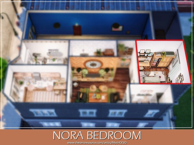 Sims 4 Nora Bedroom by MychQQQ at TSR