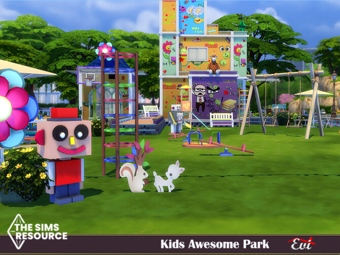 Sims 4 Kids Awsemome Park by evi at TSR