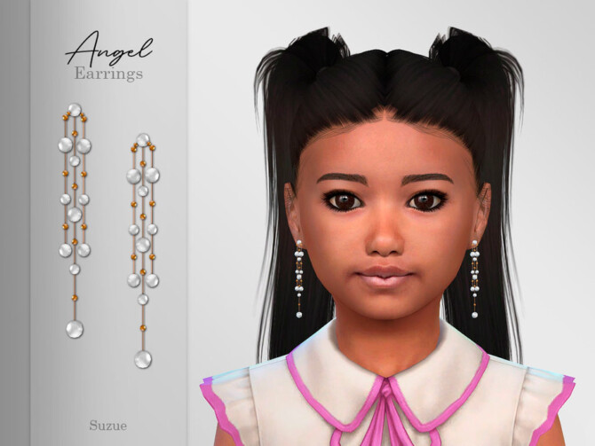 Sims 4 Angel Earrings Child by Suzue at TSR