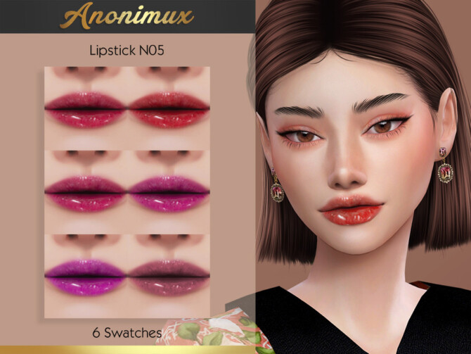 Sims 4 Lipstick N05 by Anonimux Simmer at TSR