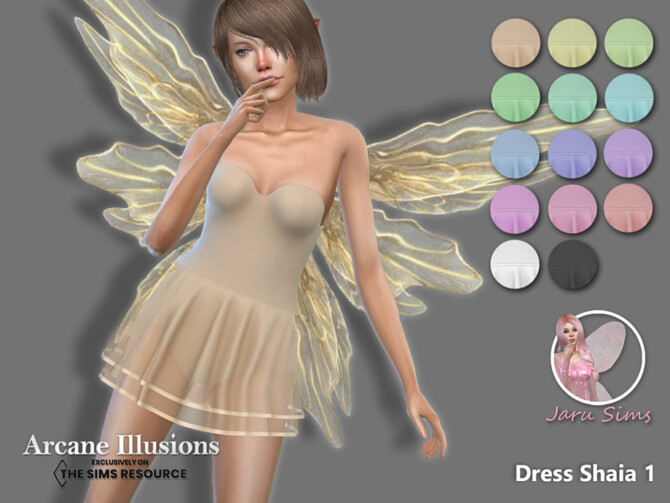 Sims 4 Arcane Illusions   Dress Shaia1 by Jaru Sims at TSR
