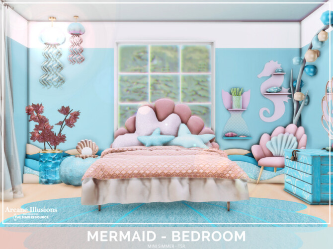 Sims 4 Arcane Illusions   Mermaid Bedroom by Mini Simmer at TSR