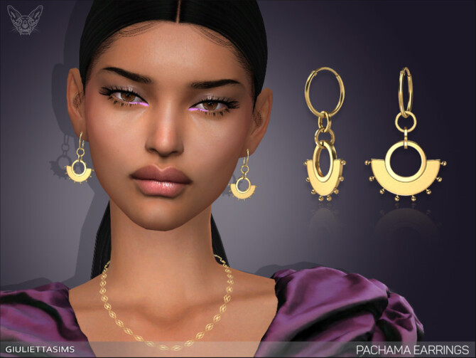 Sims 4 Pachama Earrings by feyona at TSR