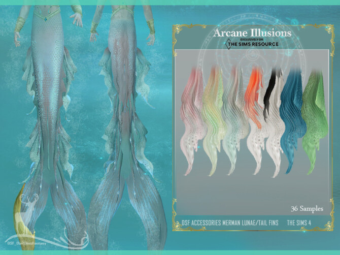 Sims 4 Arcane Illusions  Accessories Merman Lunae FINS by DanSimsFantasy at TSR