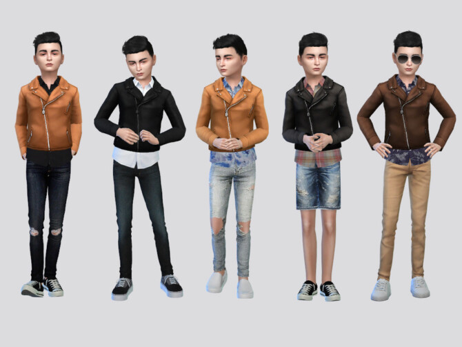 Sims 4 Romero Jacket Top Boys by McLayneSims at TSR