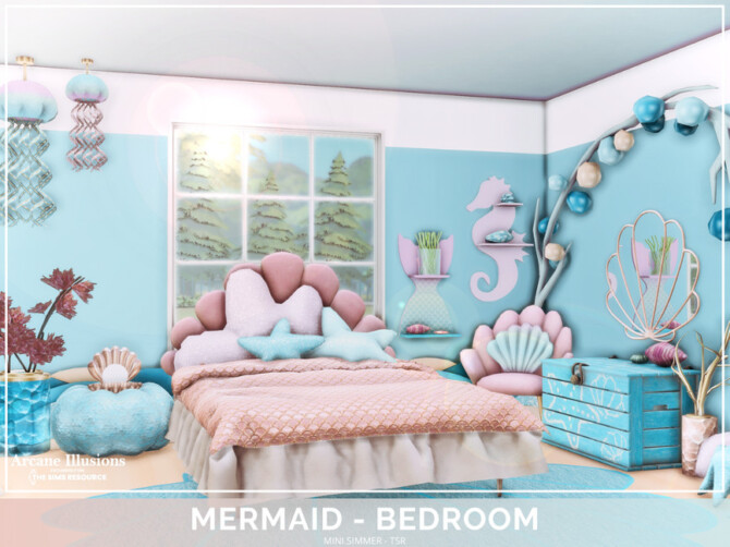 Sims 4 Arcane Illusions   Mermaid Bedroom by Mini Simmer at TSR