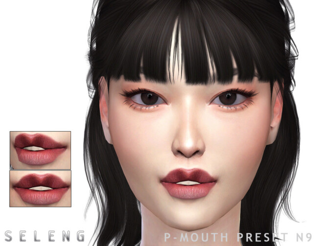 Sims 4 P Mouth Preset N9 by Seleng at TSR