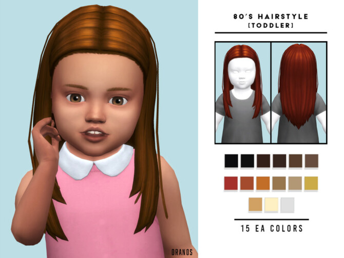 Sims 4 80s Hairstyle Toddler by OranosTR at TSR