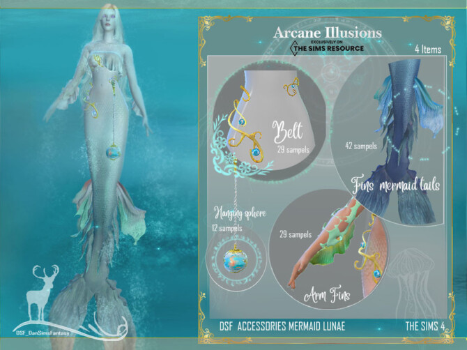 Sims 4 Arcane Illusions  Accessories Mermaid Lunae by DanSimsFantasy at TSR