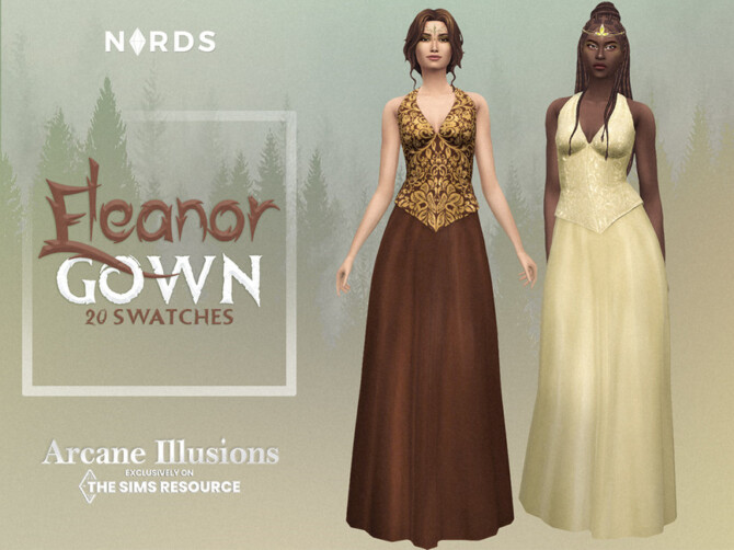 Sims 4 Arcane Illusions   Eleanor Gown by Nords at TSR