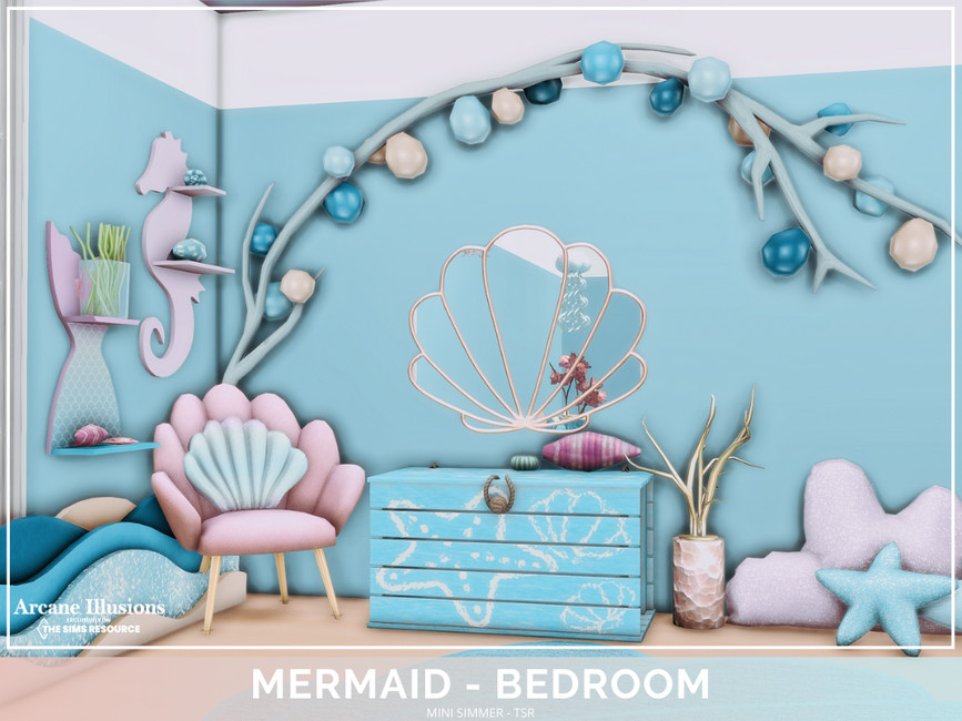 Arcane Illusions Mermaid Bedroom By Mini Simmer At TSR Sims 4 Updates   4128 