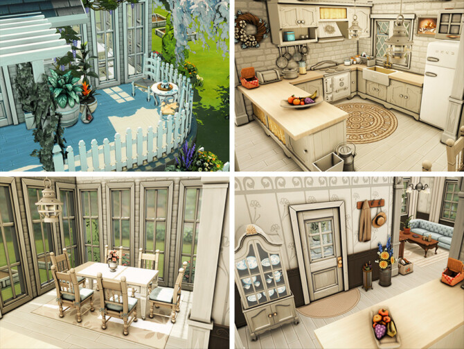 Sims 4 Little White Cottage by xogerardine at TSR