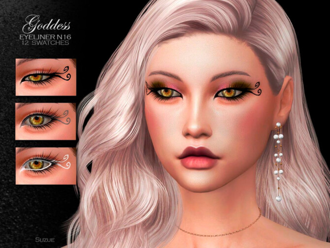 Sims 4 Goddess Eyeliner N16 by Suzue at TSR