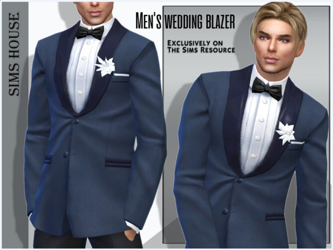Sims 4 Wedding blazer for men by Sims House at TSR
