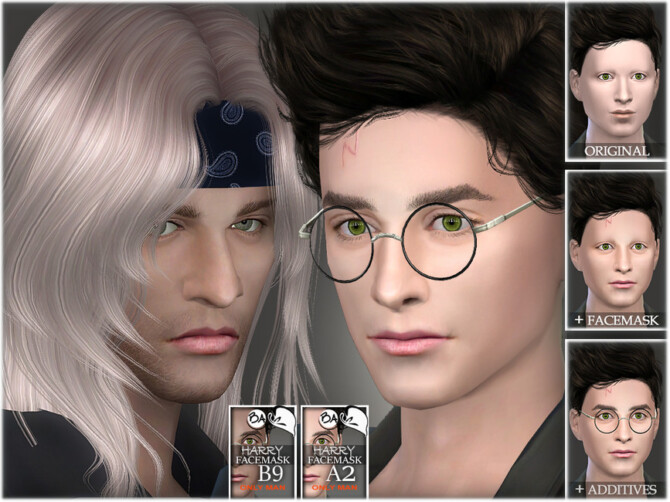Sims 4 Harry facemask by BAkalia at TSR