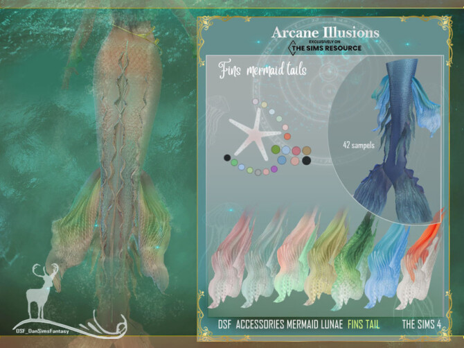 Sims 4 Arcane Illusions  Accessories Mermaid Lunae by DanSimsFantasy at TSR