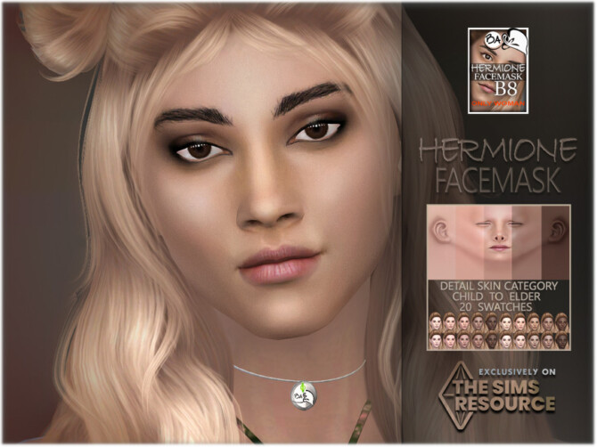 Sims 4 Hermione facemask by BAkalia at TSR
