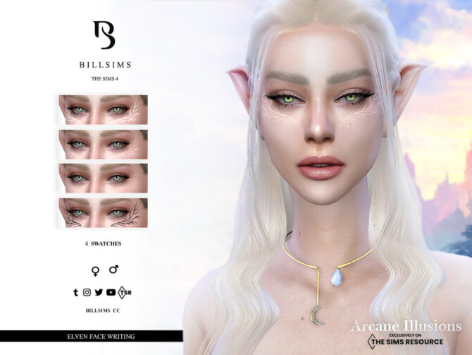 Sims 4 Arcane Illusions   Elven Face Writing by Bill Sims at TSR