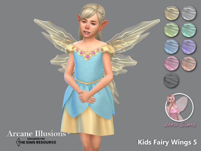 Sims 4 Arcane Illusions   Kids Fairy Wings 5 by Jaru Sims at TSR