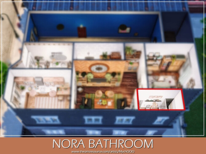 Sims 4 Nora Bathroom by MychQQQ at TSR
