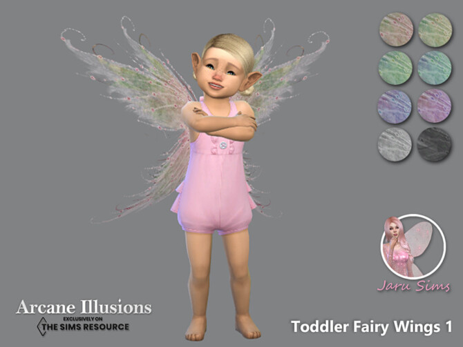 Sims 4 Arcane Illusions   Toddler Fairy Wings 1 by Jaru Sims at TSR