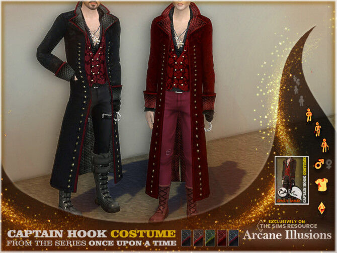 Sims 4 Captain Hooks Costume   ArcaneIllusions by BAkalia at TSR