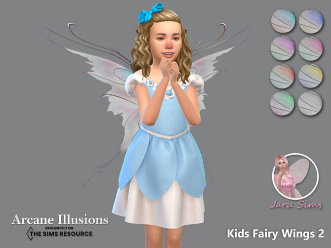 Sims 4 Arcane Illusions   Kids Fairy Wings 2 by Jaru Sims at TSR