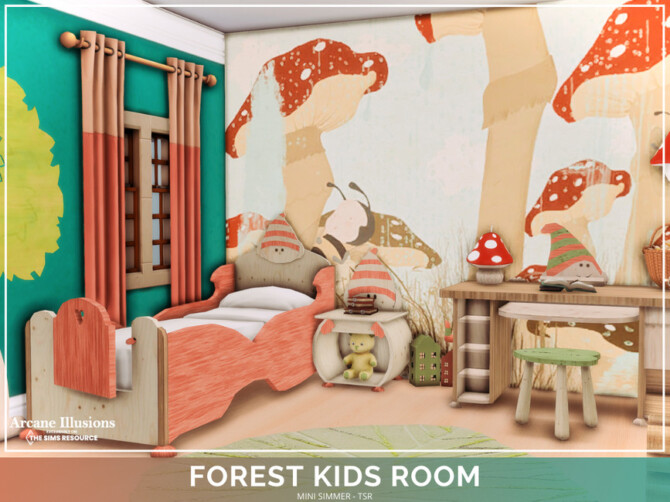 Sims 4 Arcane Illusions   Forest Kids room by Mini Simmer at TSR