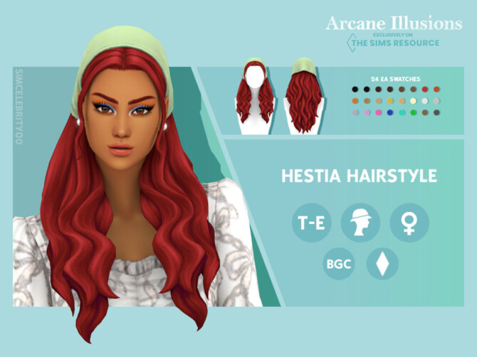 Sims 4 Arcane Illusions   Hestia Hairstyle by simcelebrity00 at TSR