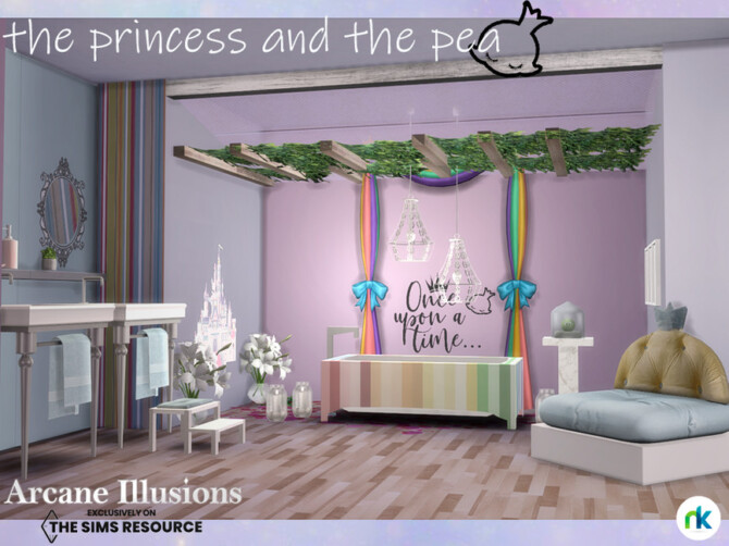 Sims 4 Arcane Illusions The Princess and The Pea Bathroom by nikadema at TSR