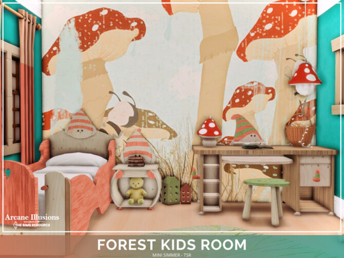 Sims 4 Arcane Illusions   Forest Kids room by Mini Simmer at TSR