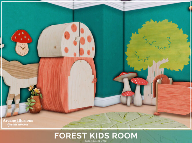 Sims 4 Arcane Illusions   Forest Kids room by Mini Simmer at TSR
