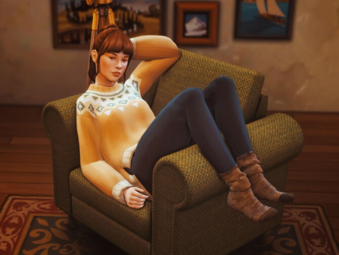 Sims 4 Living Chair Poses 03 at Katverse