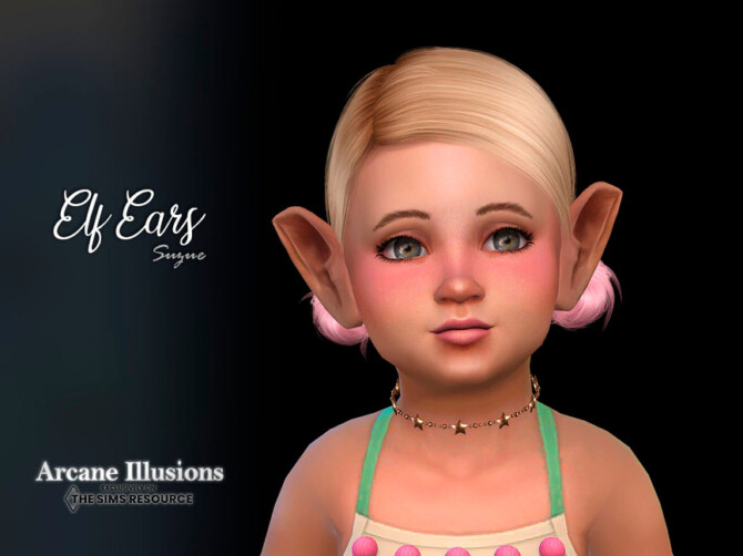 Sims 4 Arcane Illusions Elf Ears Toddler Set by Suzue at TSR