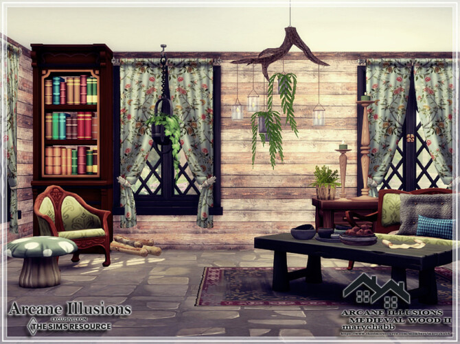 Sims 4 Arcane Illusions   Medieval Wood II by marychabb at TSR