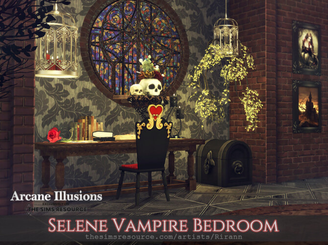 Sims 4 Arcane Illusions   Selene Vampire Bedroom by Rirann at TSR
