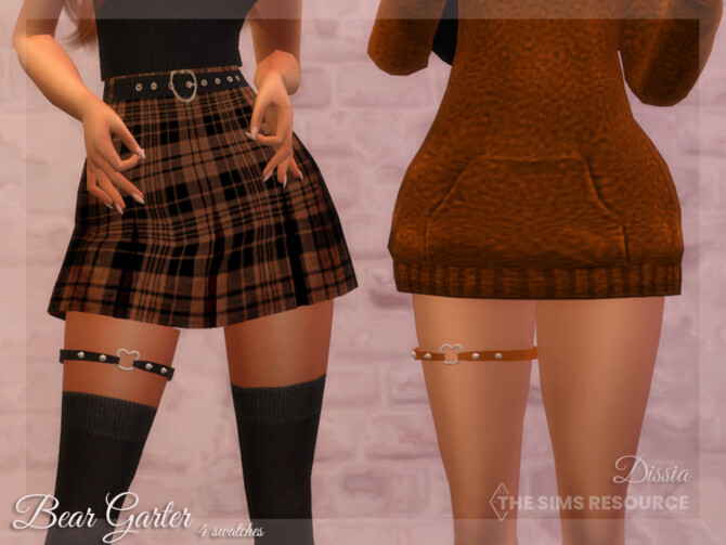 Sims 4 Bear Garter by Dissia at TSR