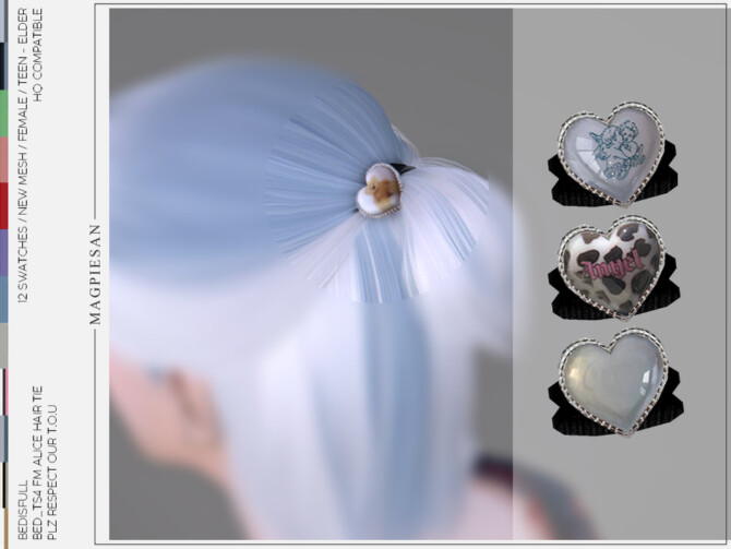 Sims 4 Alice Hair Tie by magpiesan at TSR