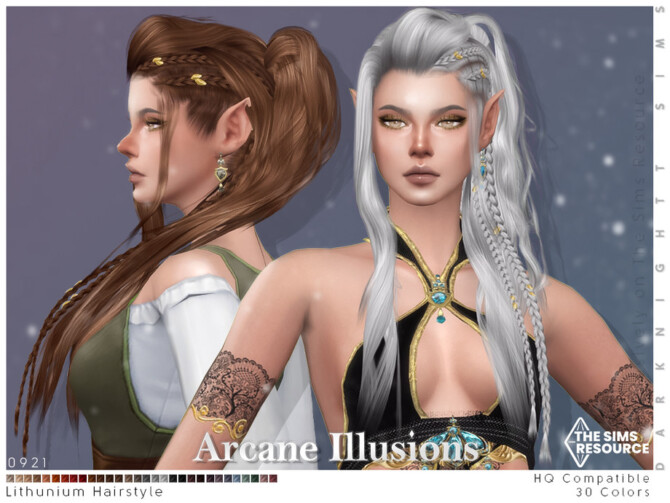 Sims 4 Arcane Illusions   Lithunium Hairstyle Set by DarkNighTt at TSR