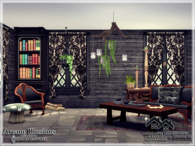 Sims 4 Arcane Illusions   Medieval Wood II by marychabb at TSR