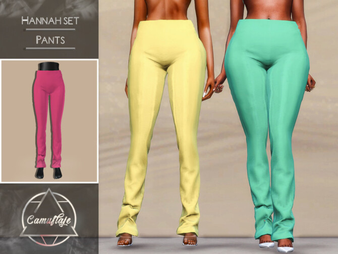 Sims 4 Hannah Set Pants by Camuflaje at TSR