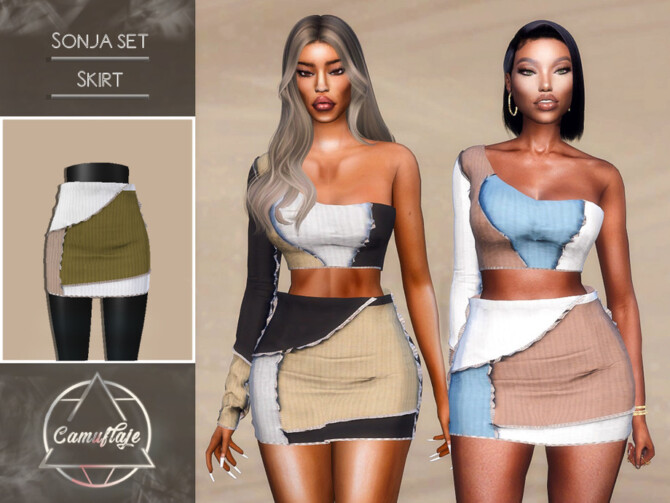 Sims 4 Sonja Set Skirt by Camuflaje at TSR