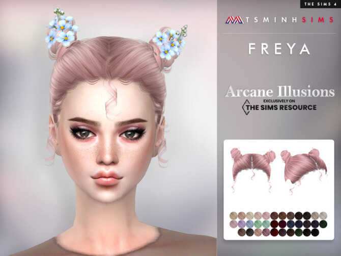 Sims 4 Arcane illusions   Freya Hair by TsminhSims at TSR